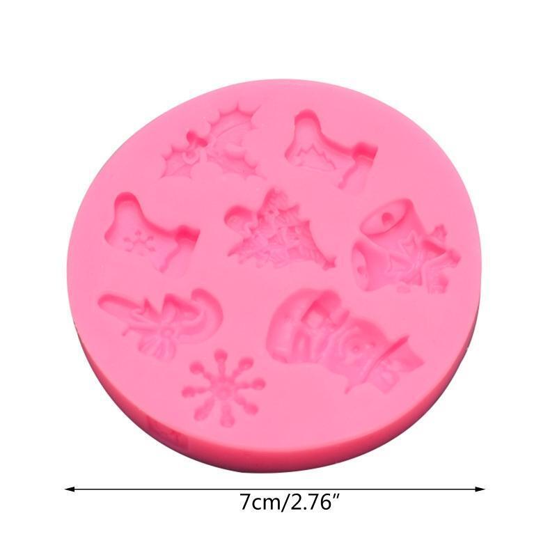 Christmas Fondant Mold Silicone Chocolate Candy Mold Cupcake Baking Tool Durbale