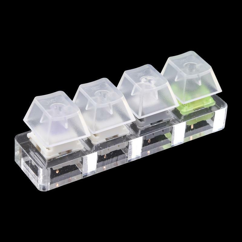 4 Key Mechanical Keyboard SP STAR Switch Tester Kit w/Acrylic Blank Base Keycaps