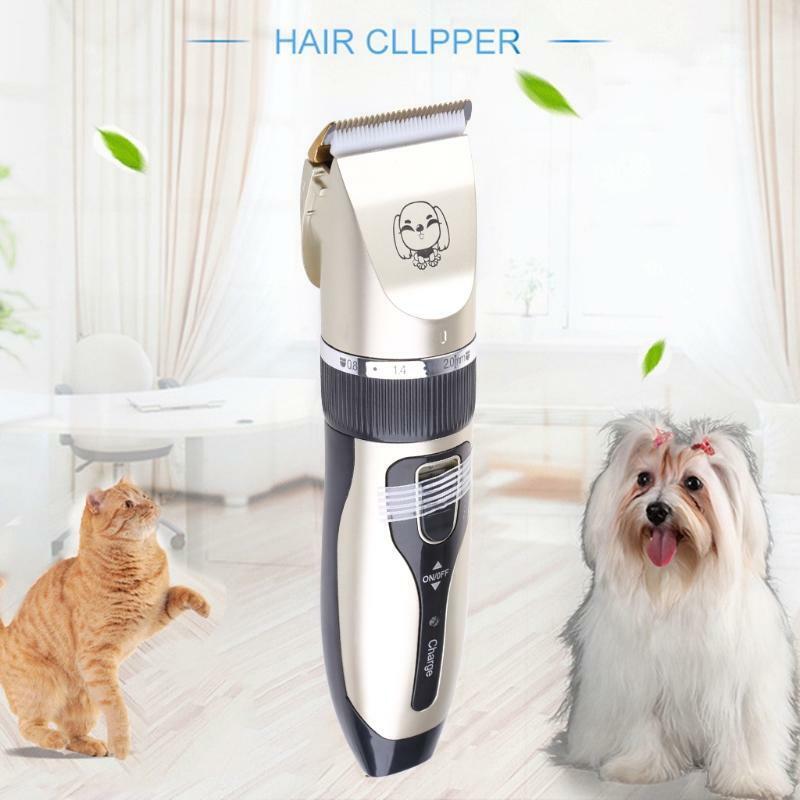 Dog Hair Trimmer Electric Pet Hair Clipper Kit Dog Grooming Shaver Scissors Comb