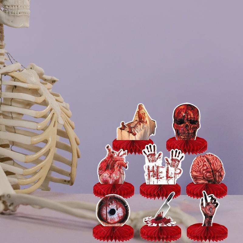 Halloween Bloody Honeycomb Ornament Table Centerpieces Decor 1Set