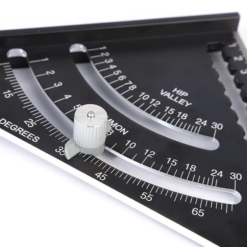 7" Metric Angle Protractor Triangle Ruler Woodworking Line Ruler Measuring Gauge