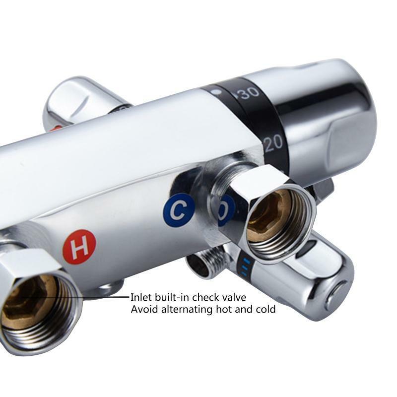 Upgraded Bathroom Thermo static Shower Mixer Water Showering Faucet Temp Control