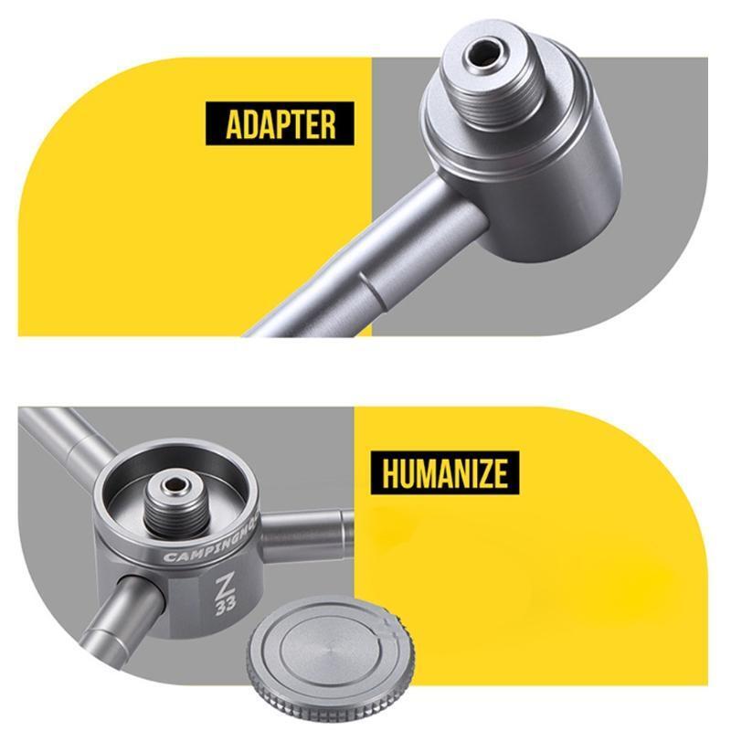 Outdoor Gas Stove Adapter Aluminium Alloy Air Tank 3 Conversion Head Converter