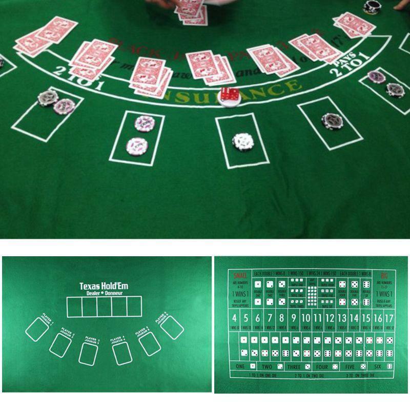 Flannel 21 Points Dice Table Mat TX Hold'em Tablecloth Casino Family Party