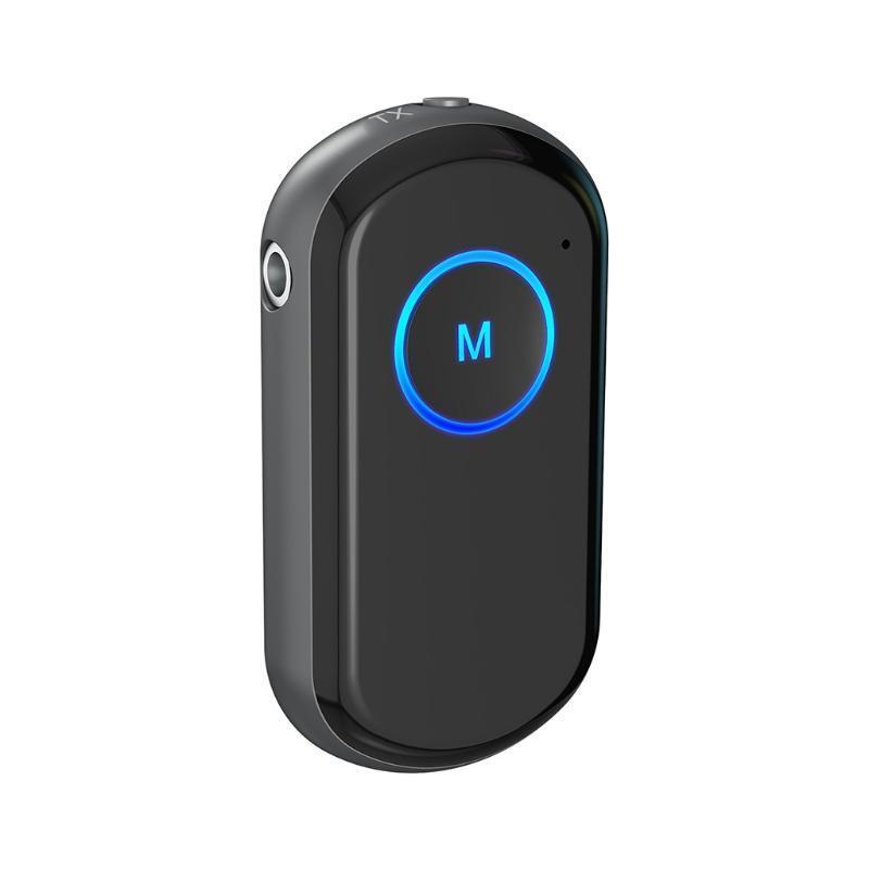 Bluetooth-compatible Transmitter Receiver 2in 1 Portable Car Adapter 3.5mm AUX
