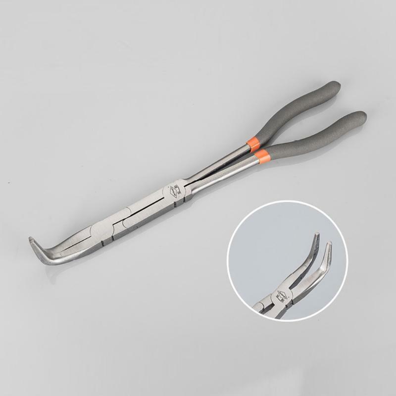 5 Pcs/Set 11" Extra Long Reach Nose Pliers Straight 90° 45° 20° Pliers Hand Tool