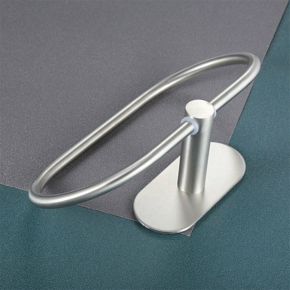 Bathroom Towel Ring Holder Self Adhesive Rack Hanger Home Hotel Stainless Steel