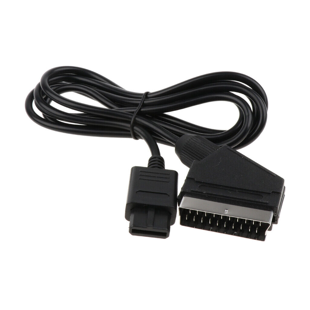 1.8m PVC RGB Scart Video AV Cable for N64 NGC  SNES
