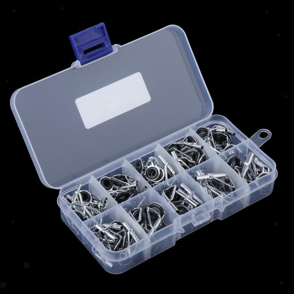 Shining 80Pcs Fishing Rod Repair Kit Fishing Rod Guides   Rings