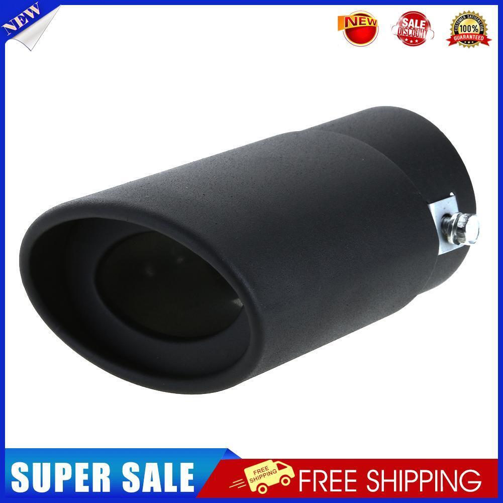 58mm Universal Black Stainless Steel Car Rear Exhaust Pipe Tail Muffler Tip