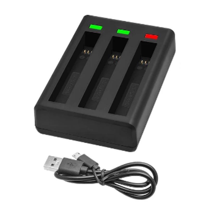Battery Charger 3 Port Battery Charging Station Hub for 360 ONE X2 Panoramic