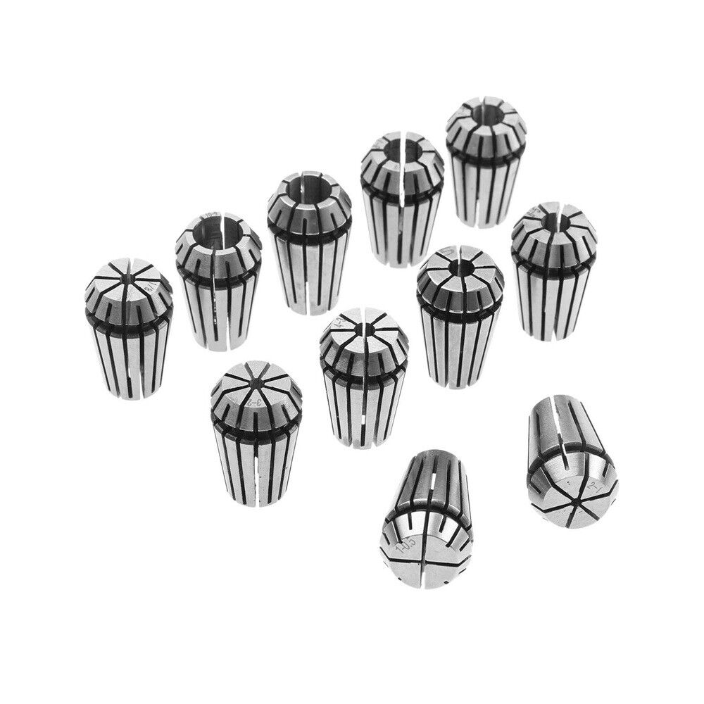 11Pcs 1mm-10mm 1/8" ER16 Precision Collet Chuck Set For CNC Milling Lathe Tool