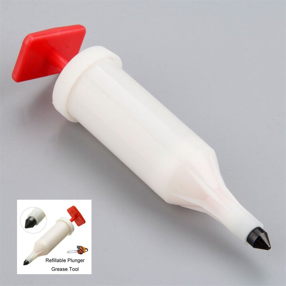 Chainsaw 3/4oz 21ml Extends Plunger Spare Parts Refillable Grease Gun Tool 1X