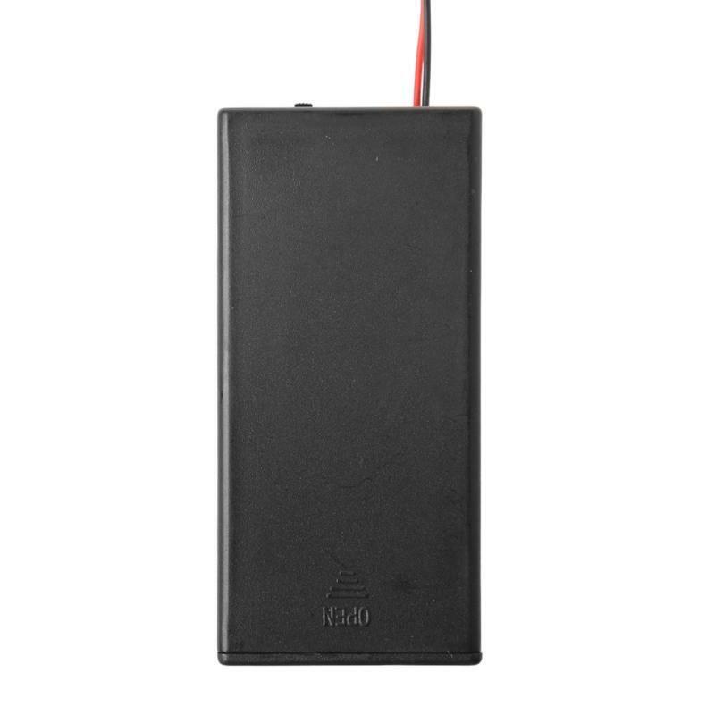 3.7V 2x 18650 Battery Holder Box Storage Case Container With Cable ON/OFF Switch