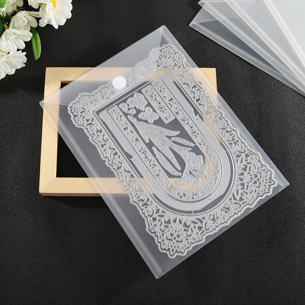 10pcs 24x18cm Transparent Moulds Stamp Collecting Bag Cutting Die Container