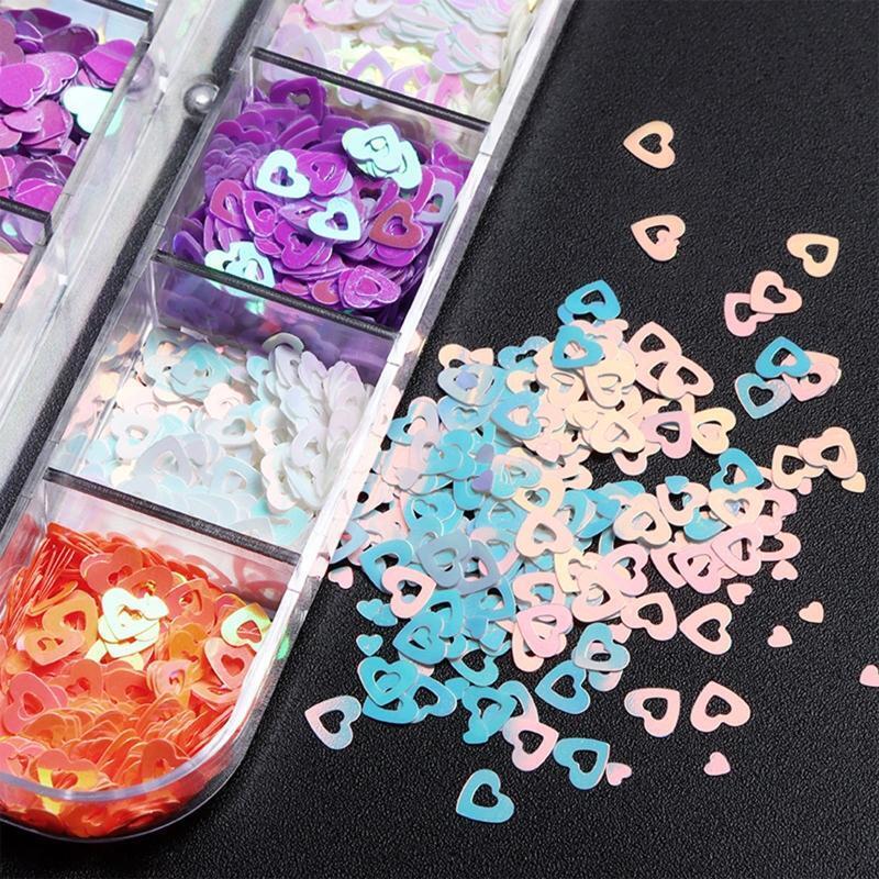 Valentine's Day Nail Art Glitter Sequin Nail Paillette Flake Decor Manicure Tool