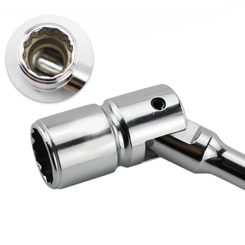 Scaffold Spanner 12 Angle Ratcheting Socket Wrench Straight Handle Repair Tool