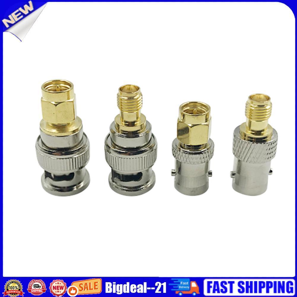 4pcs BNC Female to SMA Male Connectors Type RF Connector Adapter Converter