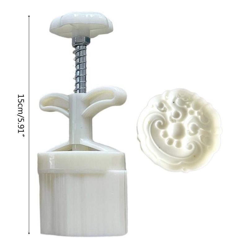 Mooncake Molds Chinese Ruyi Dragon Shape Pastry Stamps Mid-Autumn Mooncake Mould