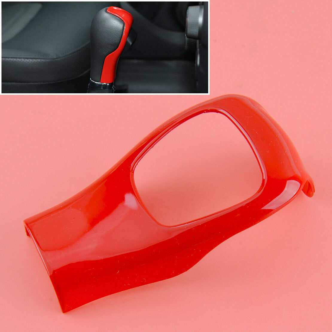 Red Interior Gear Shift Knob Cover Trim Fit for Jeep Renegade 2015-2021