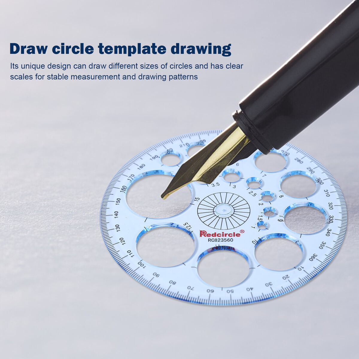 Geometric Template Measuring Ruler Circles Drawing Shape Stencils (1)