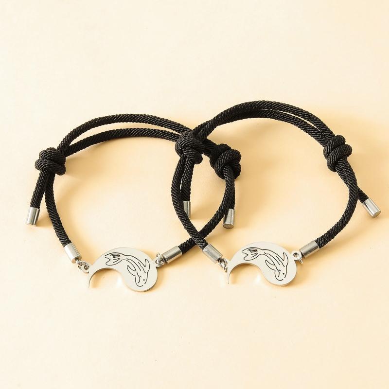 Stainless Steel Tai Chi Fish Couple Hand-pulling Adjustable Hand Rope 2-piece