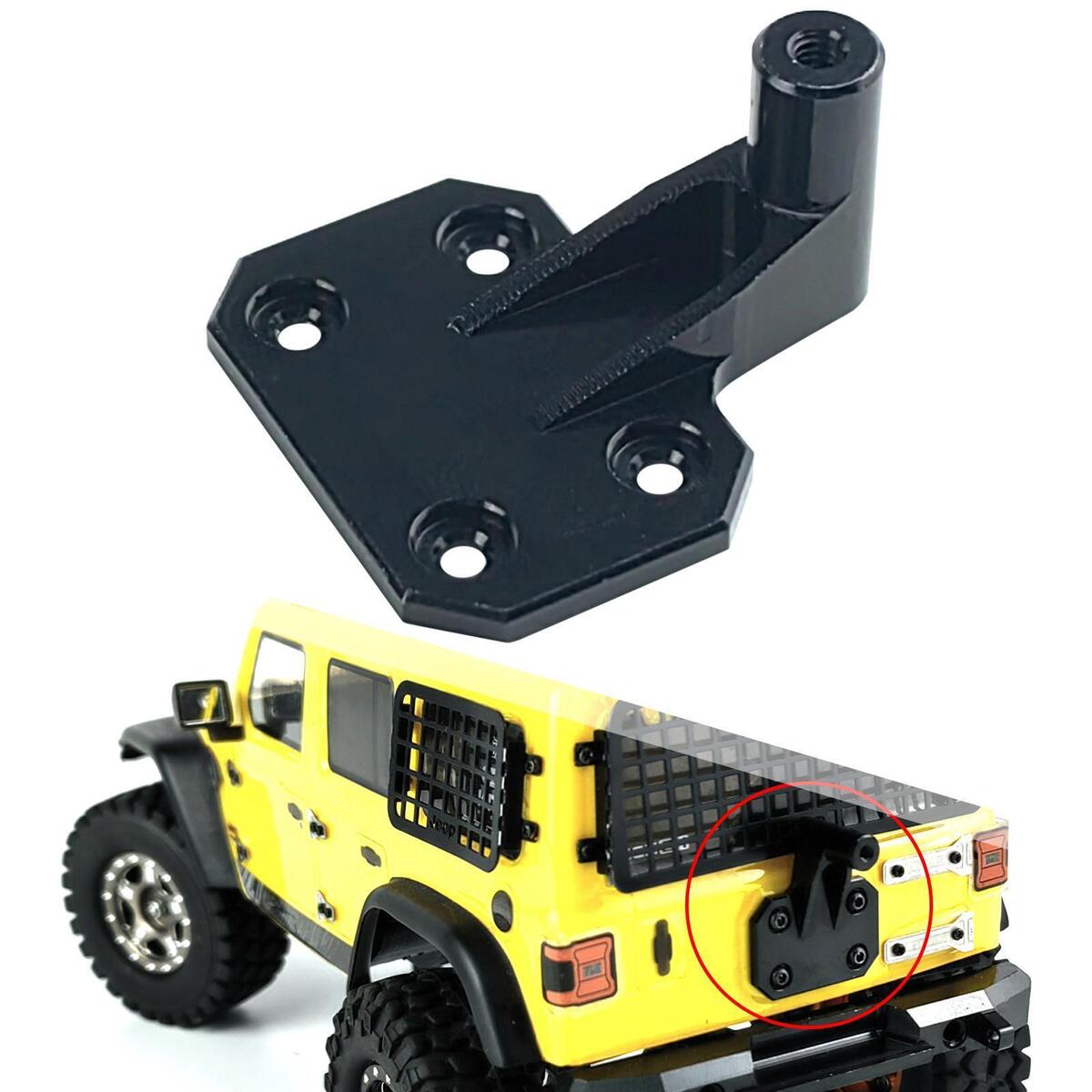Spare Tire Base Plastic Simulation Remote Control Black for 1:24 Crawler
