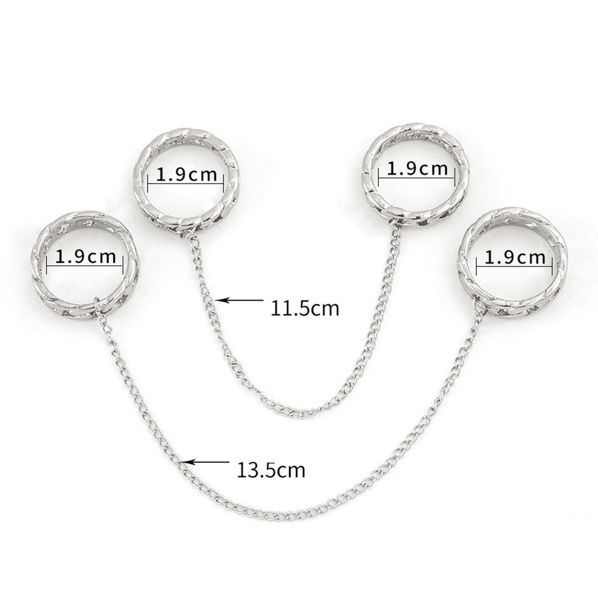 2 Pieces Ring Set Punk Ring  for  Men Ring Jewelry Girlfriend