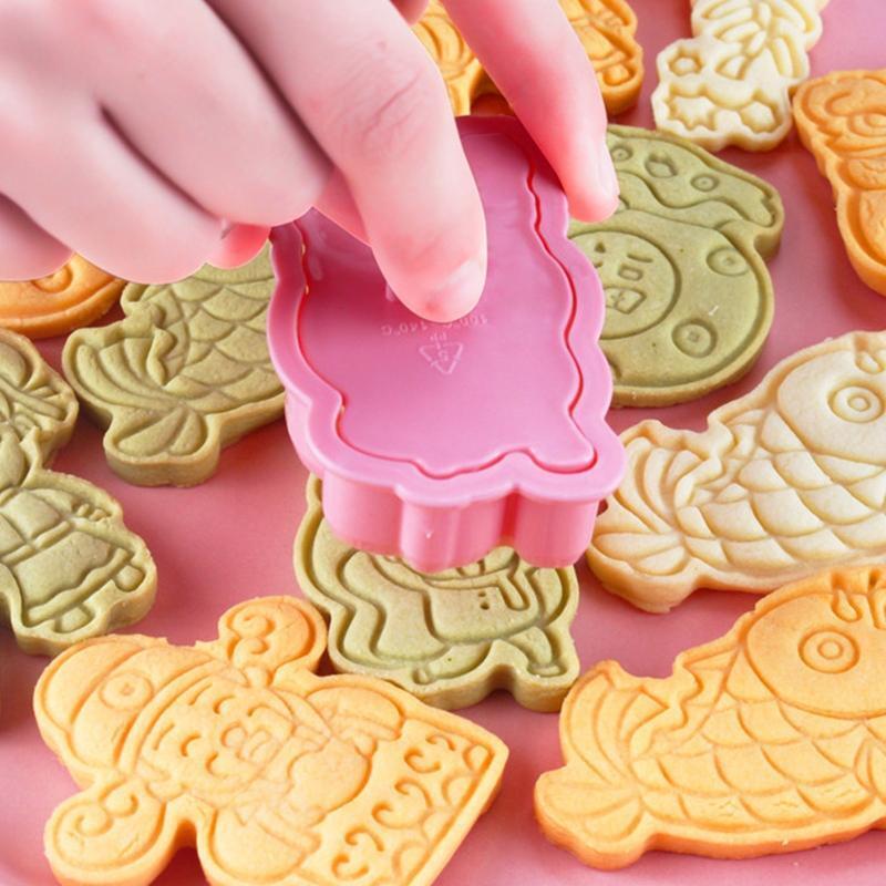 Set of 6 Spring Festival Style Cookie Cutters Set Cookie Dessert Biscuit Cutters