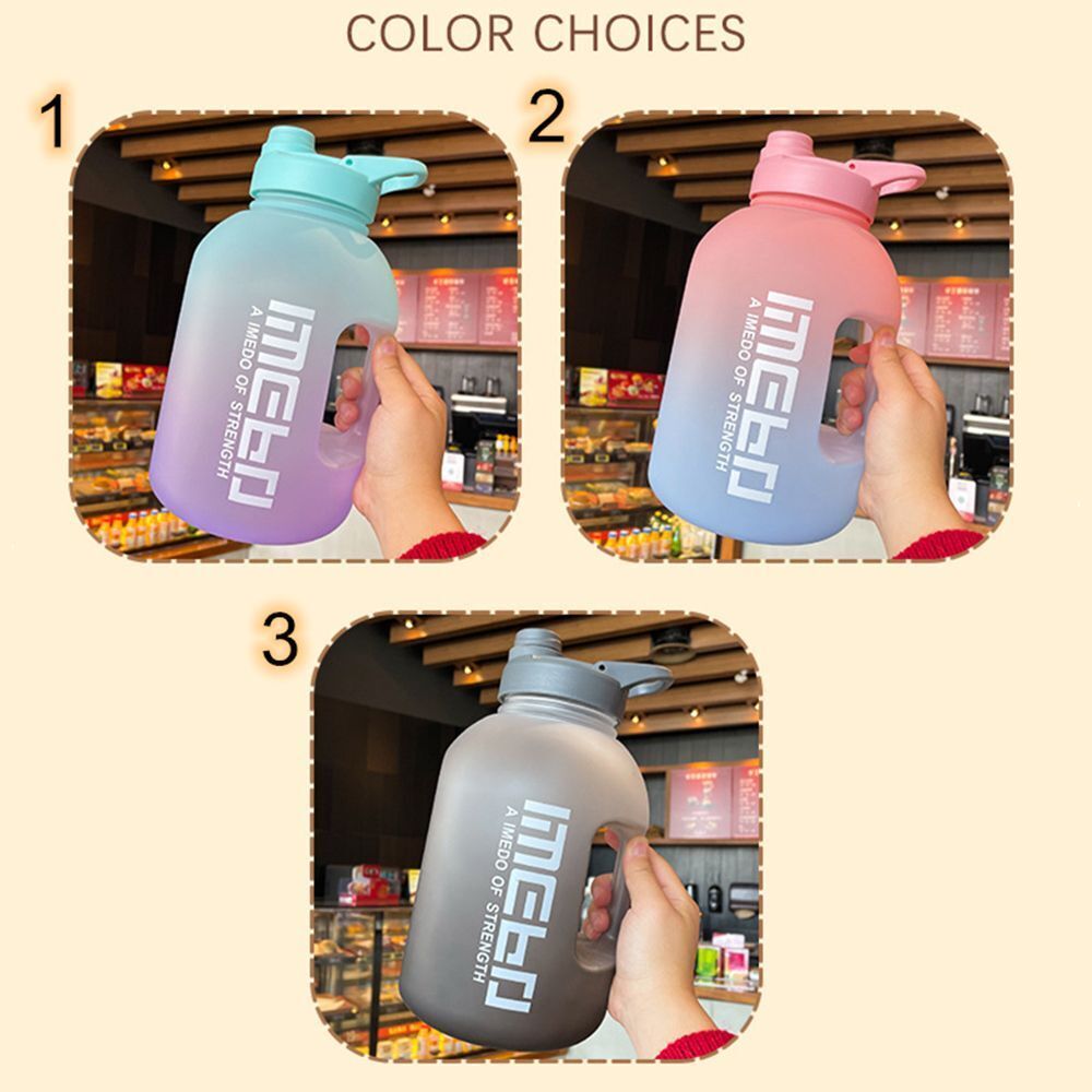 2200ml Outdoor Straw Water Jug Large Capacity Water Bottles Drinking Cup