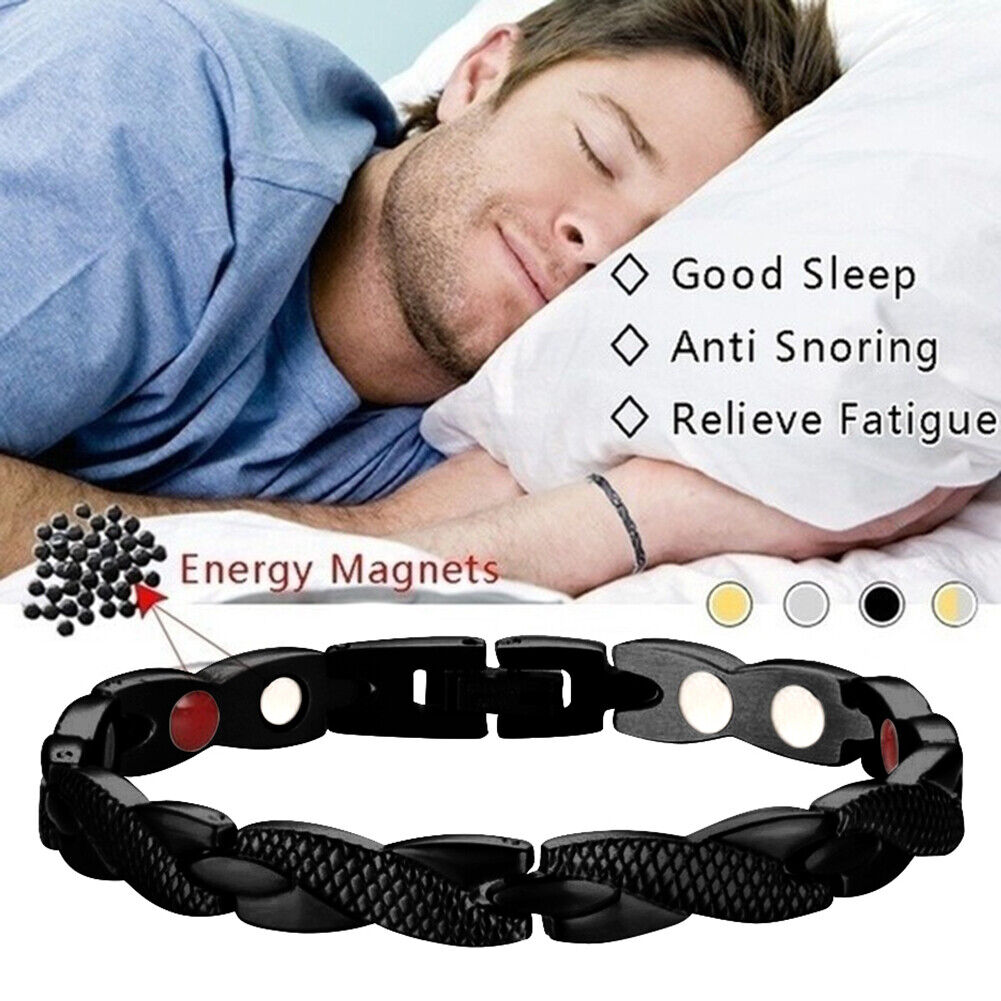 Twisted Dragon Magnetic Therapy Couple Bracelet Detachable Bangles (Black)