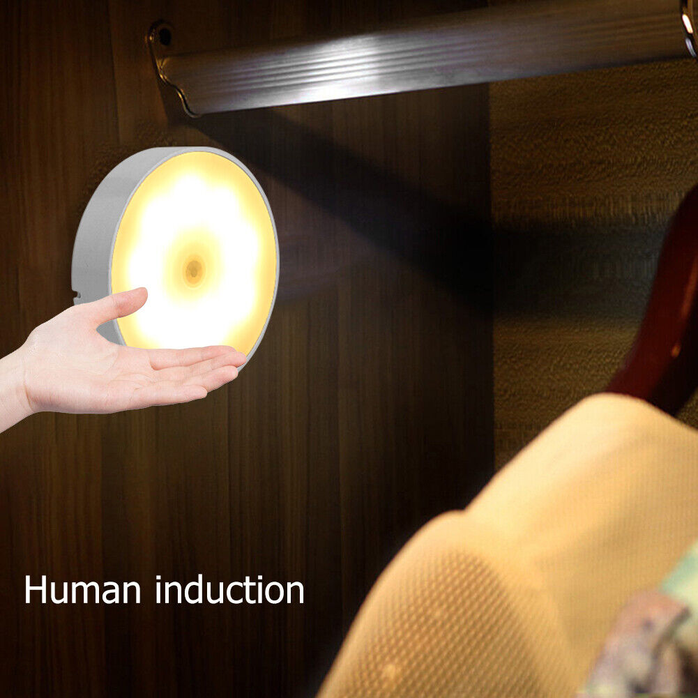 Home Mini LED Touch Night Light USB Charging Human Body Induction Wall Lamp