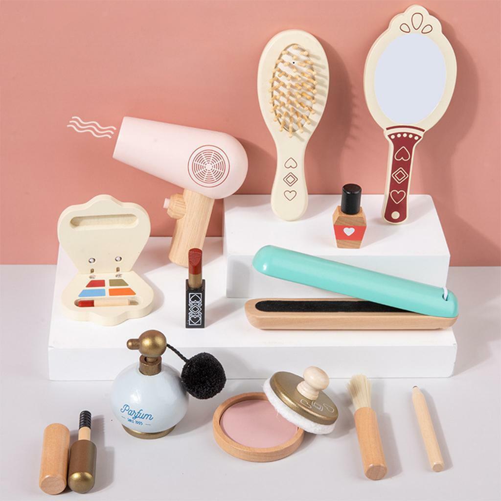 Salon Makeup Kit  Toddler  Polish Comb Wooden Cosmetic
