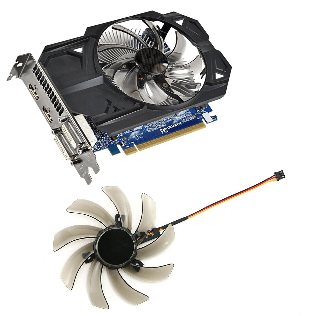 for Gigabyte GTX750 GTX750Ti ITX Replacement Heat Sink Graphics Card Cooling Fan