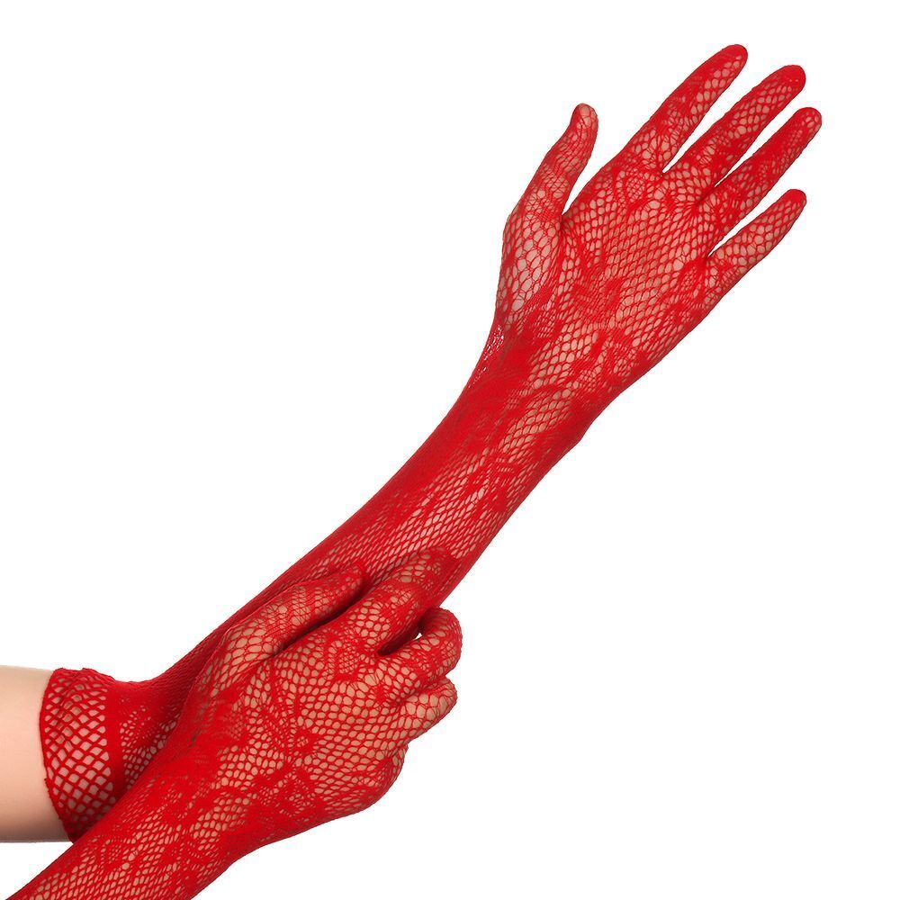 Floral Gothic Punk Mittens Christmas Halloween Gloves Lace Gloves Fancy Dress