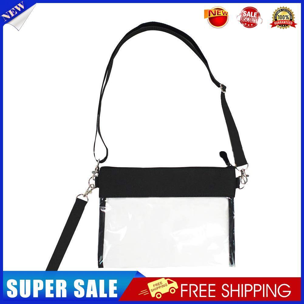 Transparent PVC Handbag Clear Waterproof Crossbody Bag Phone Shoulder Purse