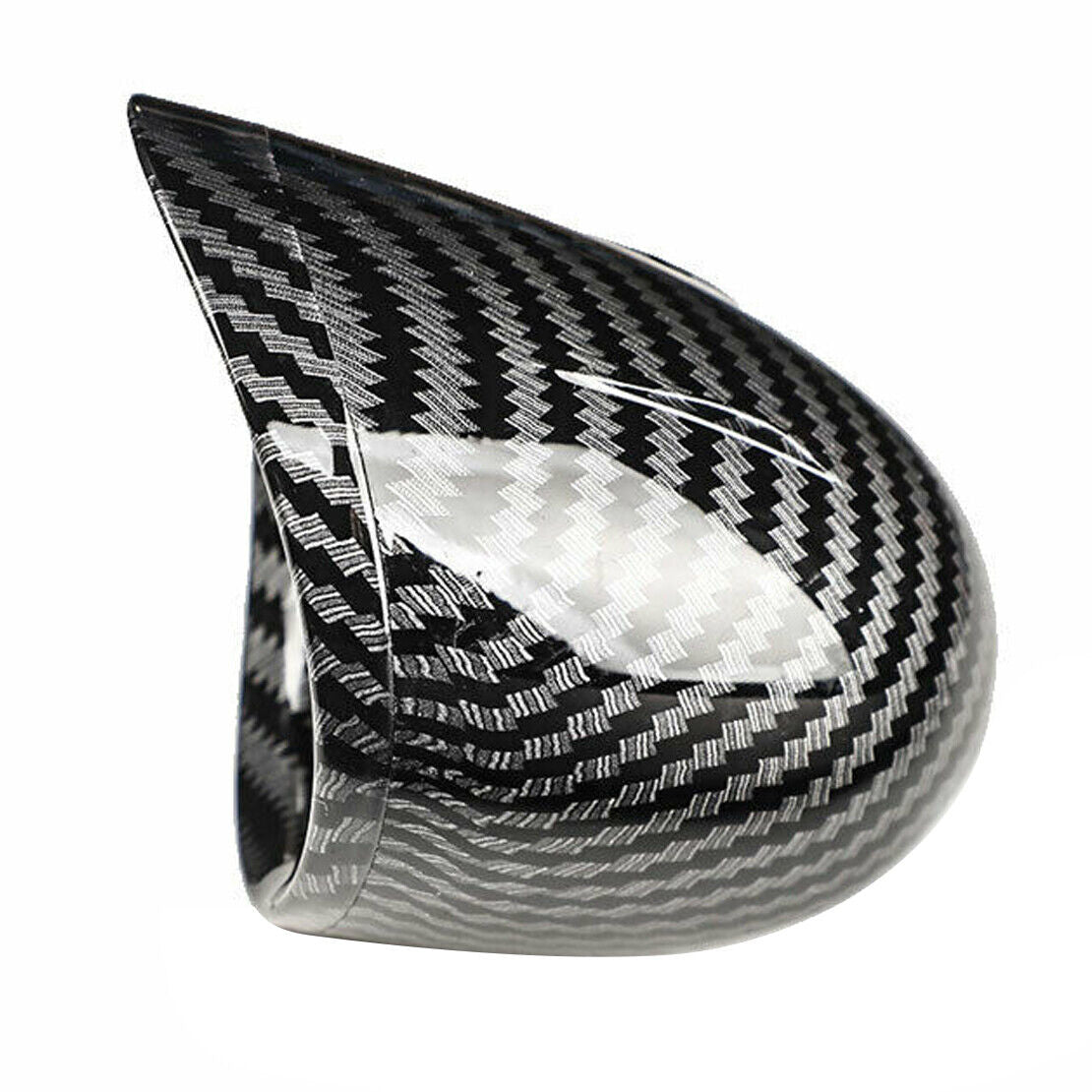 Carbon Fiber Texture Home Office Table Desk Car Interior Dashboard Round Clock