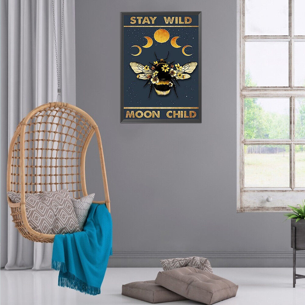 Full Embroidery Bee Printed Cross Stitch 11CT 3 Strand Cotton Kit for Home