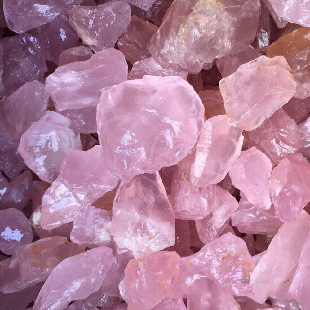 Decoration Healing Stones Pink Crystal Minerals Specimen Natural Rose Quartz