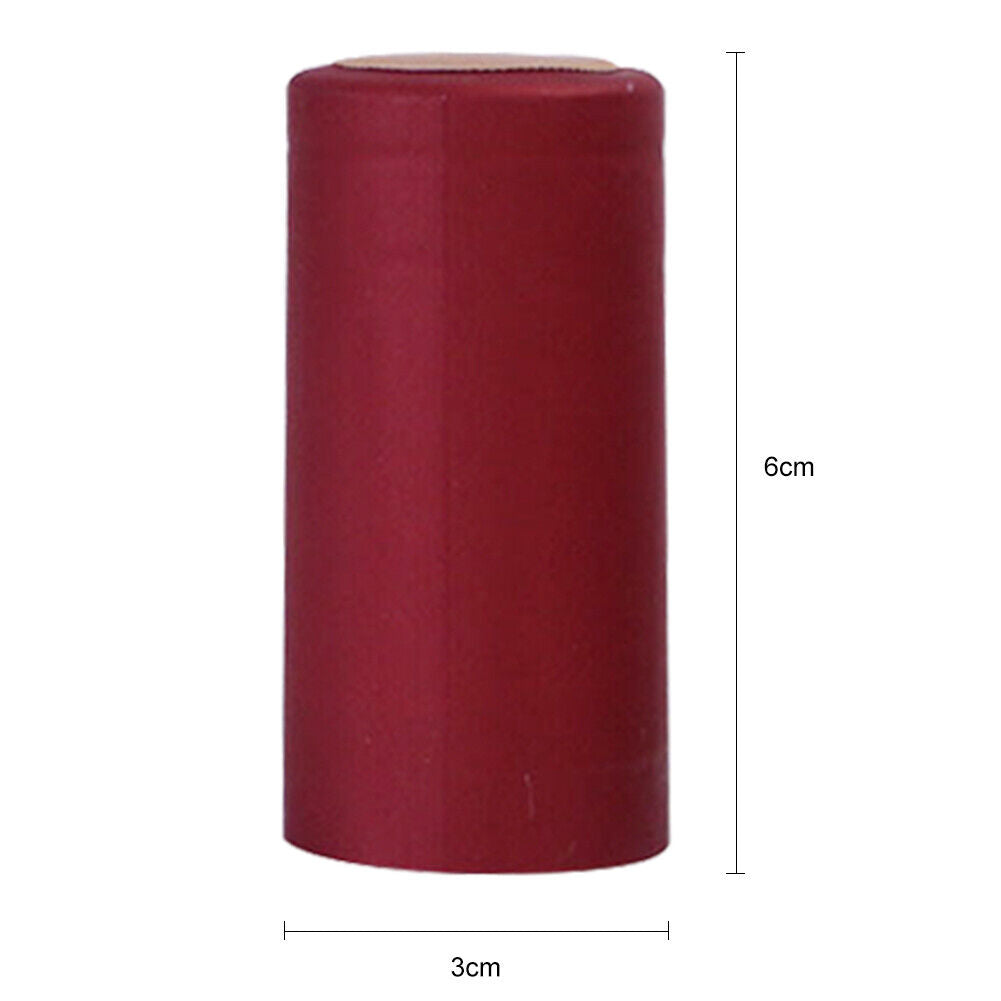 50pcs Pro Wine Bottle Heat Shrink Capsules Caps Bottle Shrink Film (Red)
