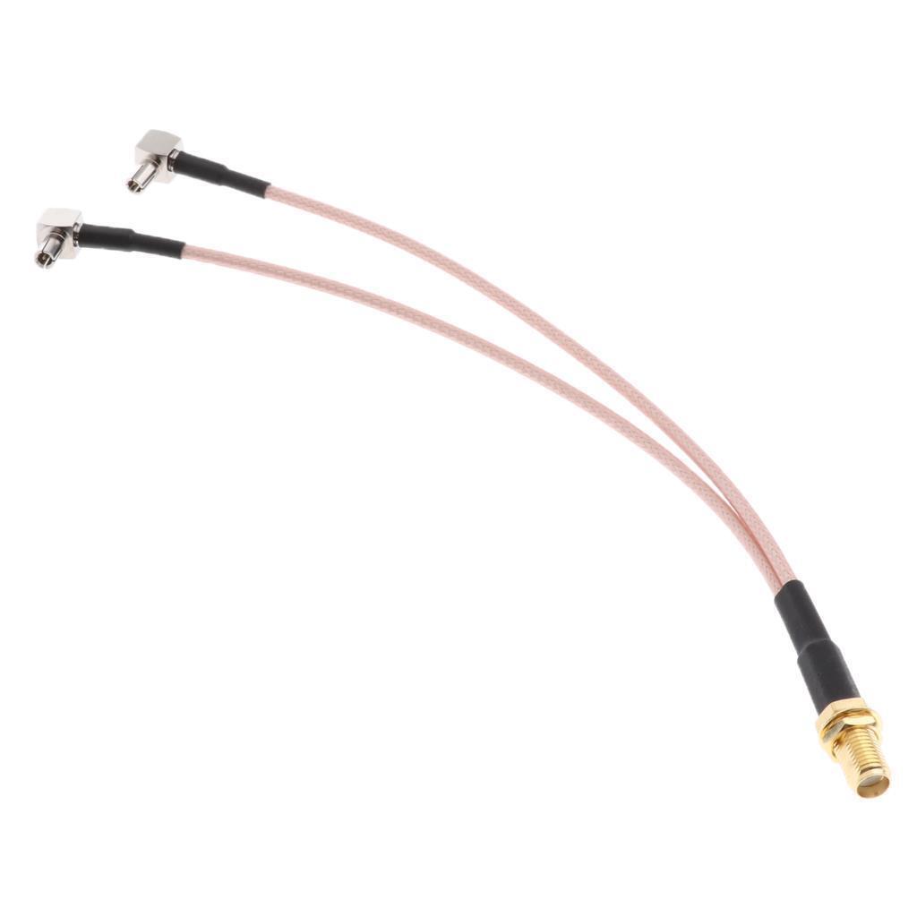 SMA female extension splitter cable to TS9 RG316 Y type connector
