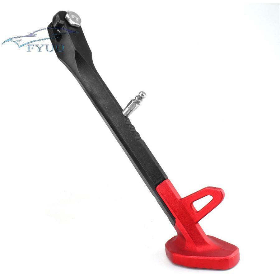 Motorcycle Single Side Stand Leg Kickstand Supporter 220MM CNC Alloy Black+Red