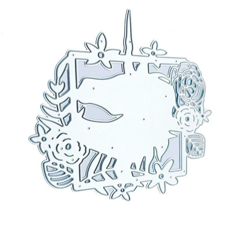 Horse Flower Square Frame Metal Cutting Dies Embossing Stencil DIYAlbum Template