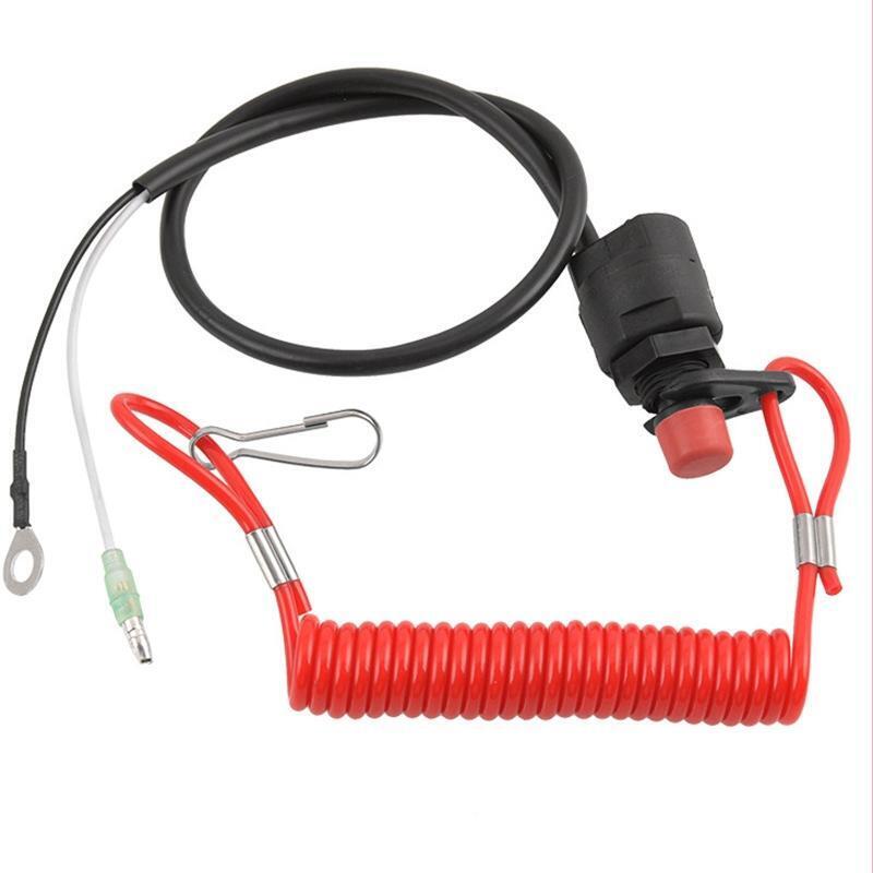 Outboard Engine Boat Motor Kill Stop Switch Key Rope Tether Lanyard for Marine