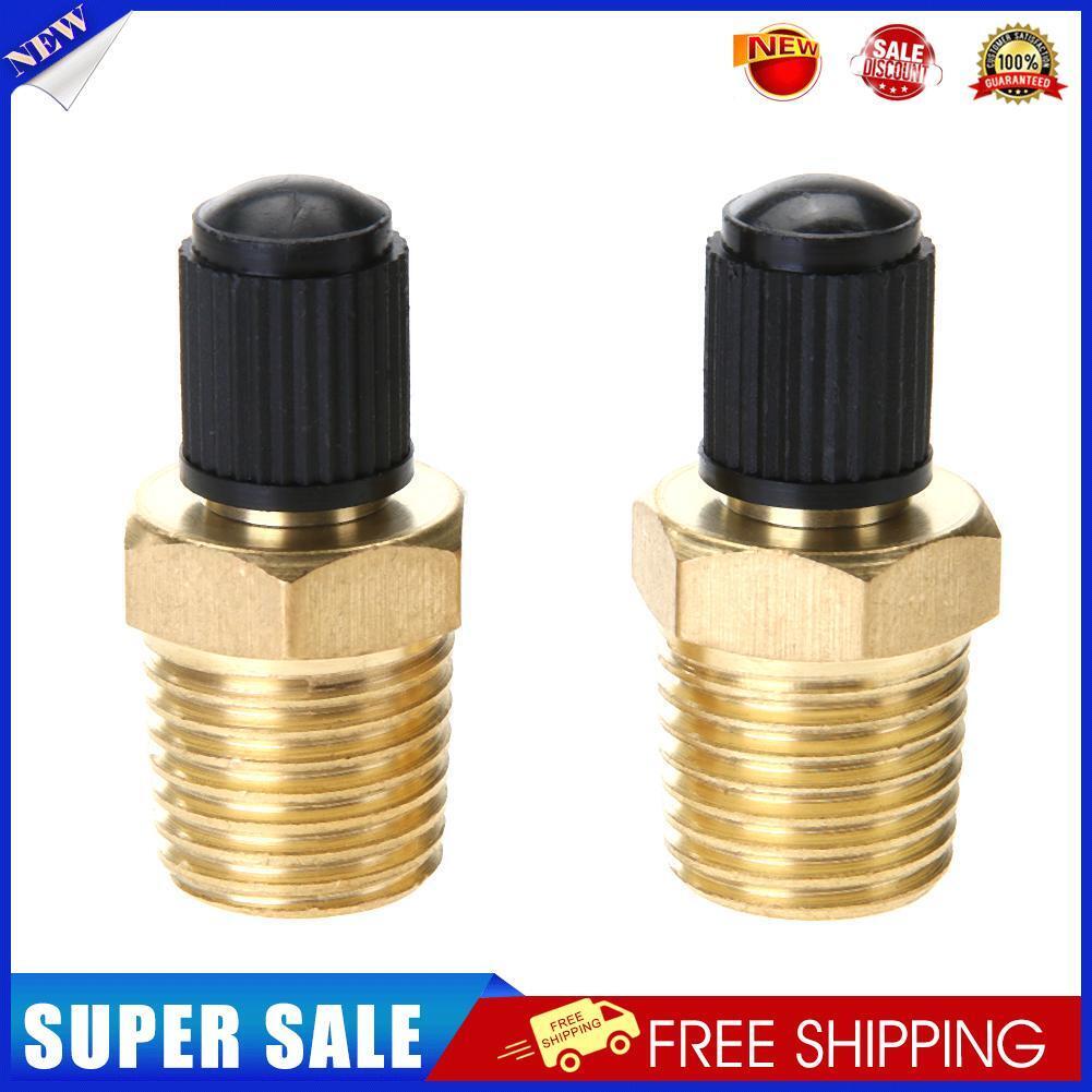 2pcs 1/4in Brass Tire Tyre Air Compressor Tank Fill Valves for Dunlop Valve