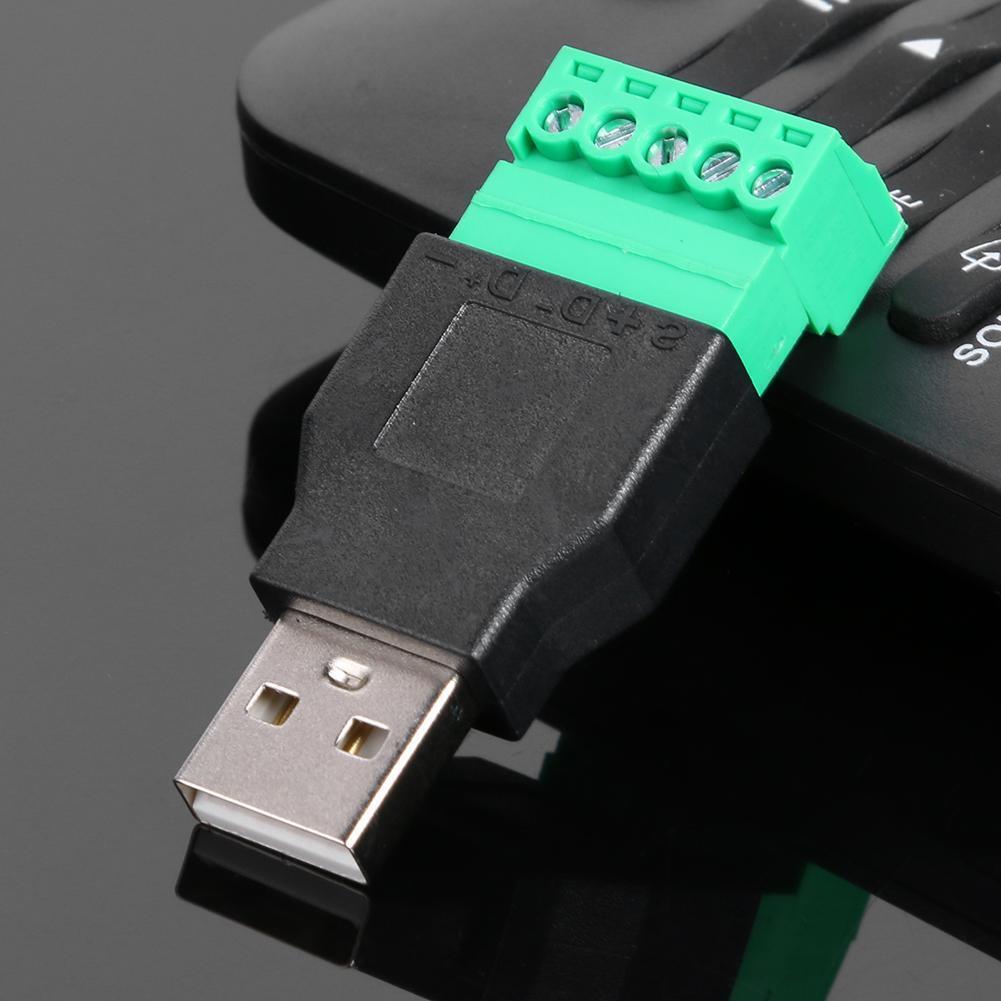 USB2.0 Male to 5pin Screw Terminal Connector Apdater with Shield Connector