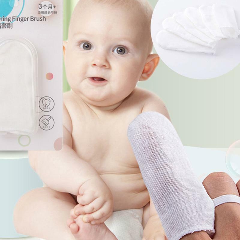 Baby Gauze Brush 6pcs/Set Oral Cleaning Toothbrush Infant Mouth Cleaner