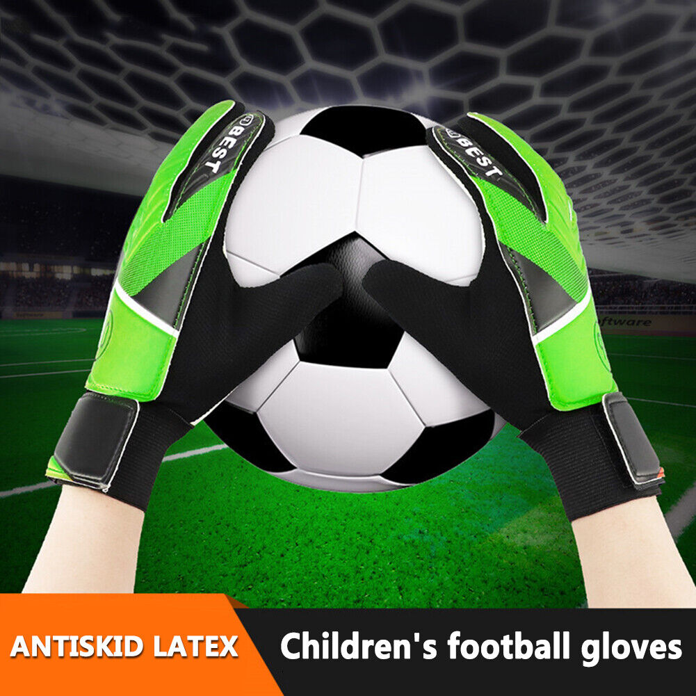 1 Pair Kids Soccer Goalkeeper Gloves Latex Football Hand Gloves (Size 7)