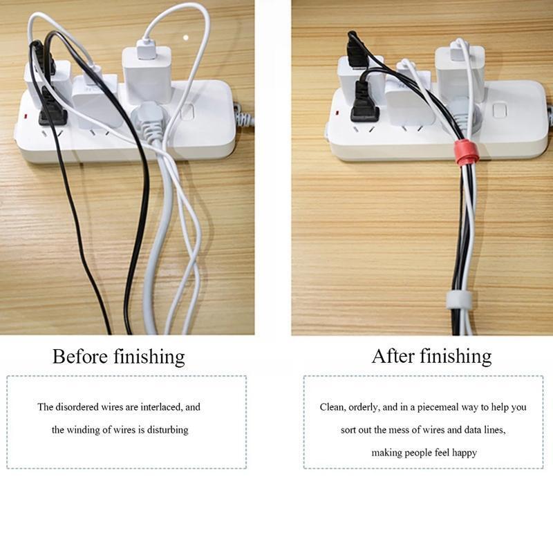50Pcs Headphone Storage Case Data Line Winder Cellphone Charger Cord Organizer
