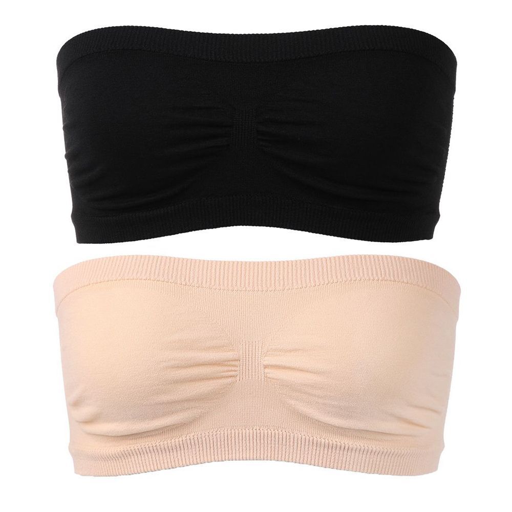 Women High Elastic Invisible Wrapped Strapless Tube Tops Wrap Chest Seamless